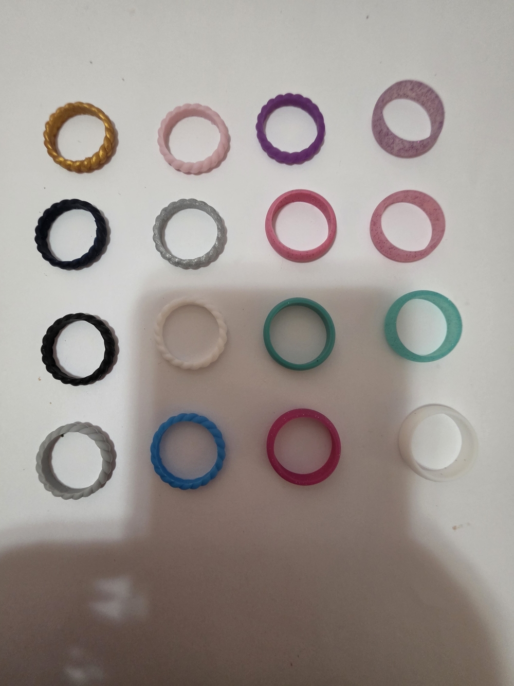 Assorted Silicone Women’s Rings - Multi-Color Set Qty 16